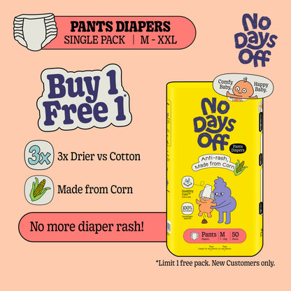 Anti-Rash Diaper Pants for Day 🌽☀️